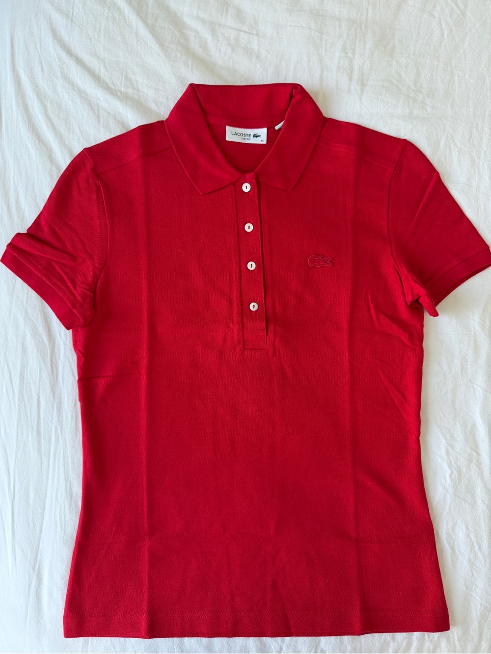 Lacoste Red Slim Fit Polo Shirt 36